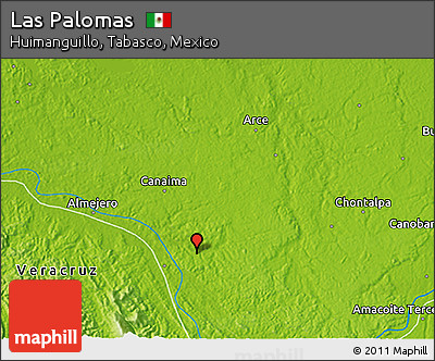 Physical 3D Map of Las Palomas
