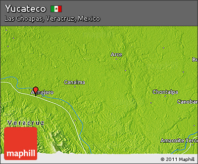 Physical 3D Map of Yucateco
