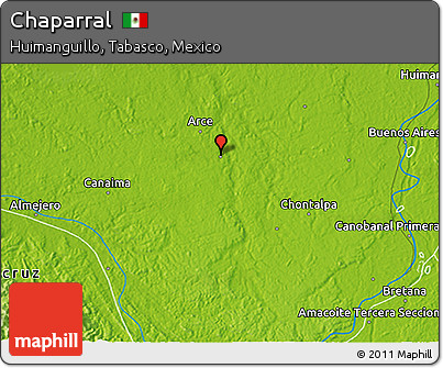 Physical 3D Map of Chaparral