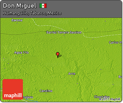 Physical 3D Map of Don Miguel