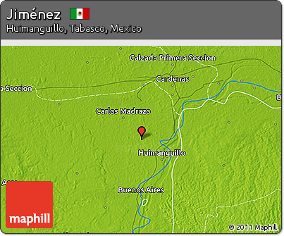 Physical 3D Map of Jiménez