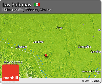 Physical 3D Map of Las Palomas