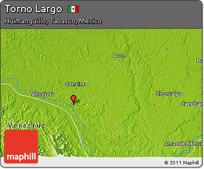Physical 3D Map of Torno Largo