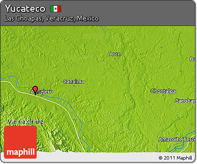 Physical 3D Map of Yucateco