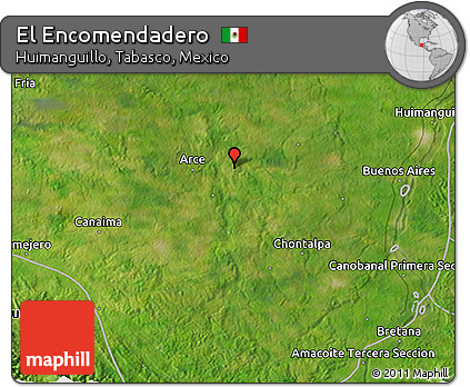 Satellite 3D Map of El Encomendadero