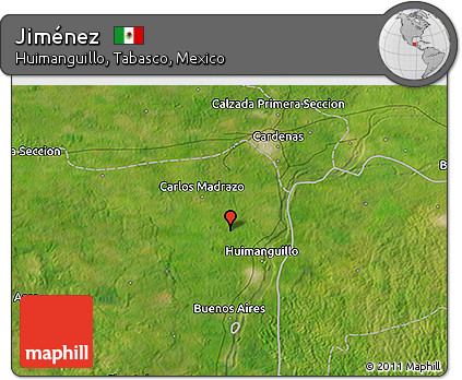 Satellite 3D Map of Jiménez