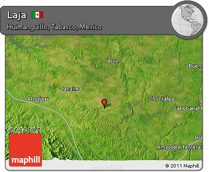 Satellite 3D Map of Laja