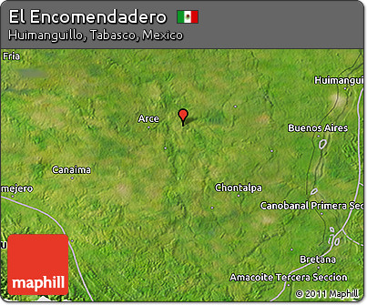 Satellite 3D Map of El Encomendadero