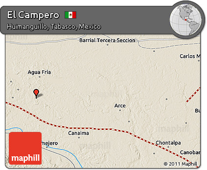 Shaded Relief 3D Map of El Campero