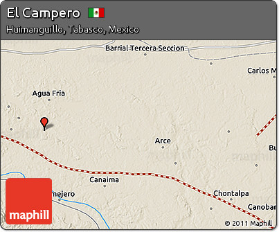 Shaded Relief 3D Map of El Campero