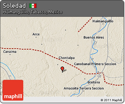 Shaded Relief 3D Map of Soledad