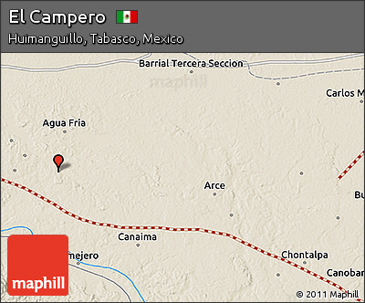Shaded Relief 3D Map of El Campero