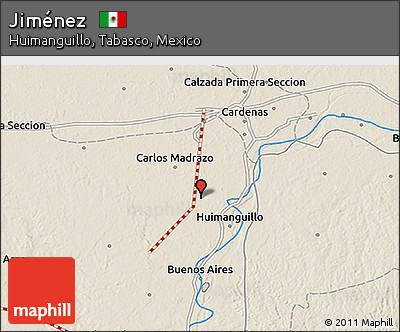 Shaded Relief 3D Map of Jiménez