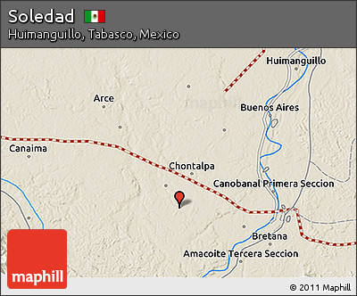 Shaded Relief 3D Map of Soledad
