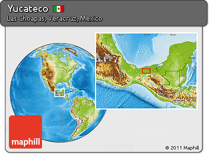 Physical Location Map of Yucateco