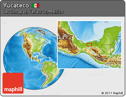Physical Location Map of Yucateco