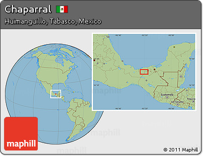 Savanna Style Location Map of Chaparral