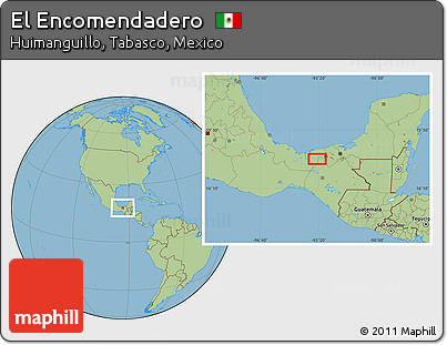 Savanna Style Location Map of El Encomendadero