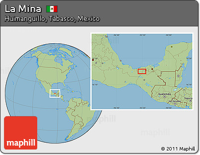 Savanna Style Location Map of La Mina