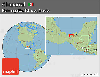 Savanna Style Location Map of Chaparral