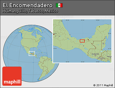 Savanna Style Location Map of El Encomendadero