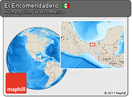 Shaded Relief Location Map of El Encomendadero