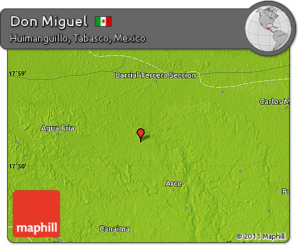 Physical Map of Don Miguel