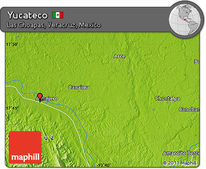 Physical Map of Yucateco