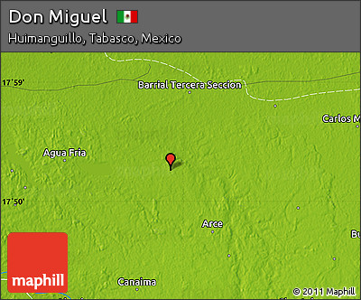 Physical Map of Don Miguel