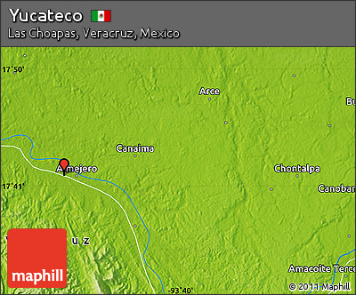 Physical Map of Yucateco