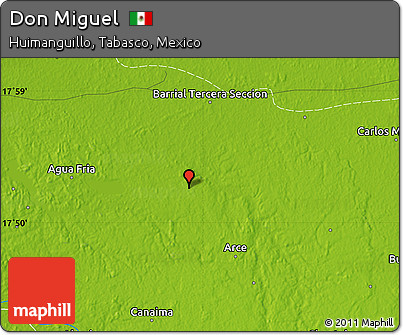 Physical Map of Don Miguel
