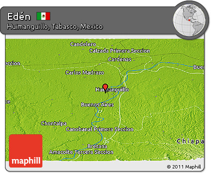 Physical Panoramic Map of Edén