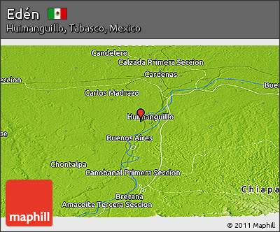 Physical Panoramic Map of Edén