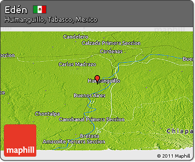 Physical Panoramic Map of Edén