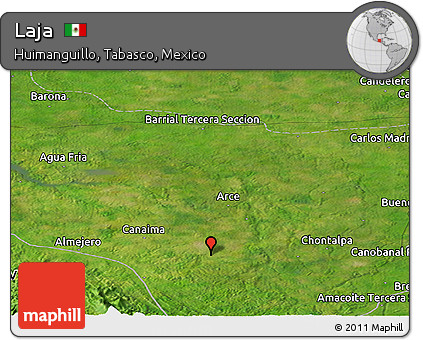 Satellite Panoramic Map of Laja