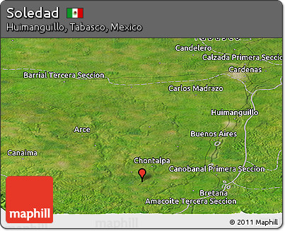 Satellite Panoramic Map of Soledad
