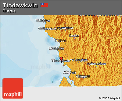 Political 3D Map of Tindawkwin
