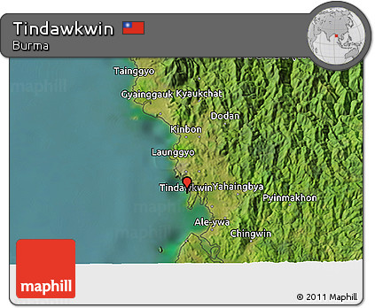 Satellite 3D Map of Tindawkwin