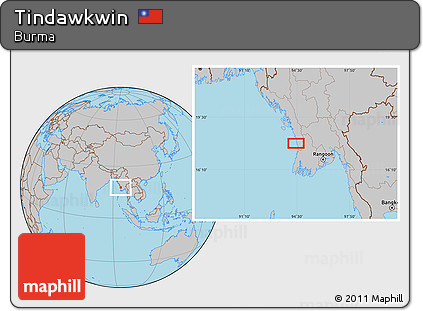 Gray Location Map of Tindawkwin