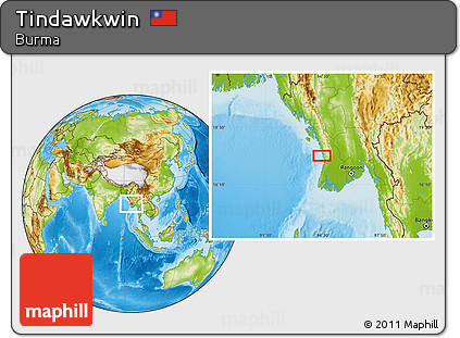 Physical Location Map of Tindawkwin