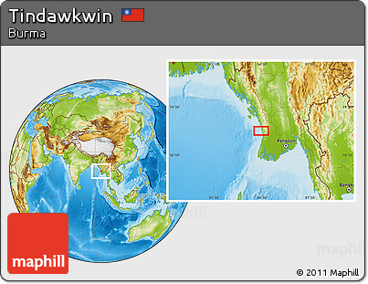 Physical Location Map of Tindawkwin