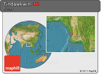 Satellite Location Map of Tindawkwin