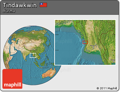 Satellite Location Map of Tindawkwin