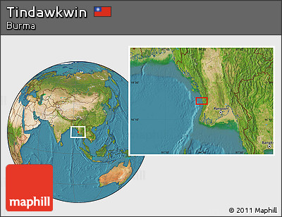 Satellite Location Map of Tindawkwin
