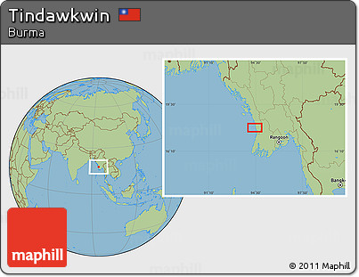 Savanna Style Location Map of Tindawkwin