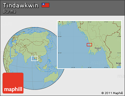 Savanna Style Location Map of Tindawkwin