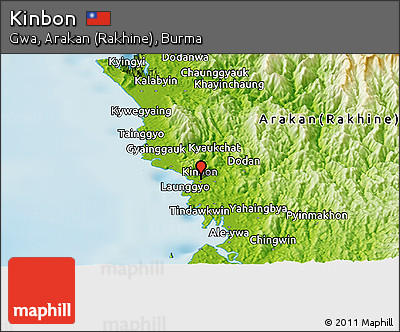 Physical Panoramic Map of Kinbon