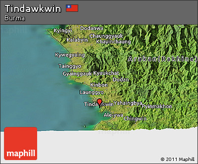 Satellite Panoramic Map of Tindawkwin