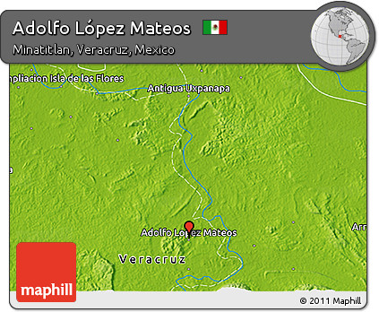 Physical 3D Map of Adolfo López Mateos
