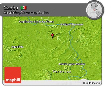 Physical 3D Map of Caoba